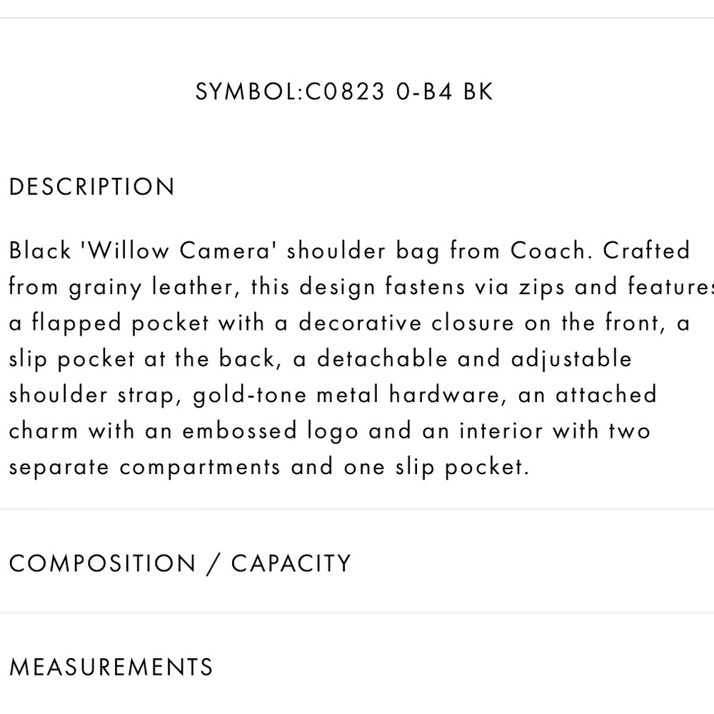 Coach Black Leather Crossbody Camera Bag with Gold Hardware - Picture 15 of 15